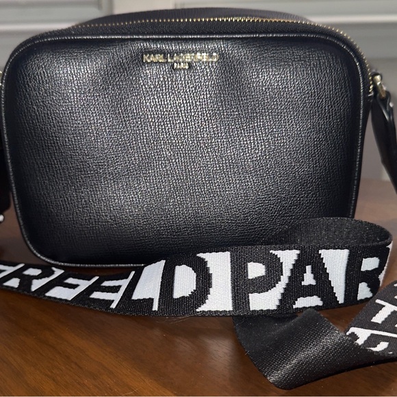 Karl Lagerfeld Black Travel Crossbody with Logo Strap - Picture 5 of 15